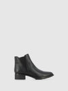 Botins Chelsea em Pele Preta